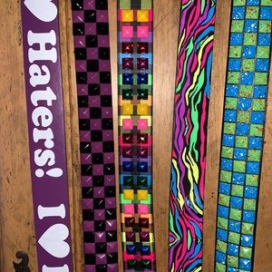 Lot of 5 Colorful Belts